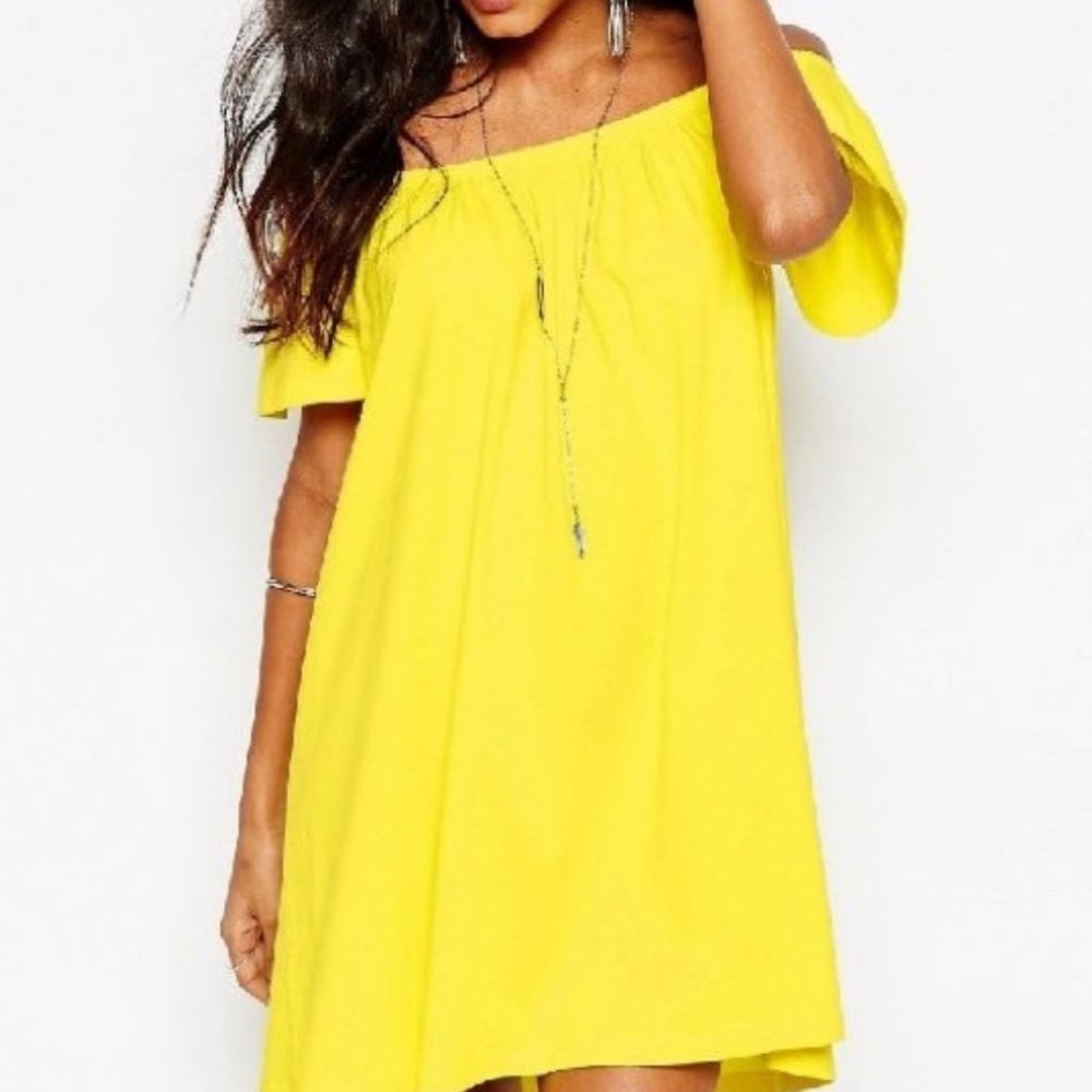 Off the shoulder mini dress